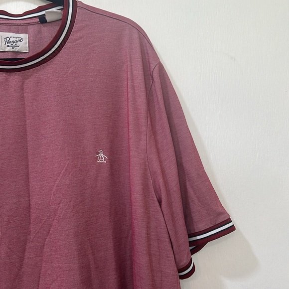 ORIGINAL PENGUIN RINGER TSHIRT MEN SIZE XXL PINK SHORT SLEEVE PLAID - Picture 6 of 10